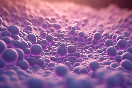 微观的紫色细胞图片