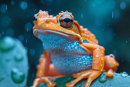 雨中的树蛙背景图片