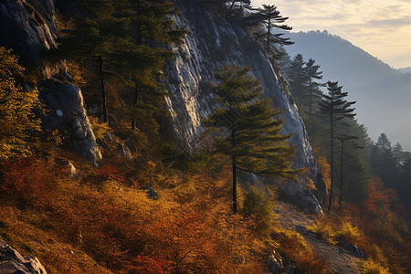 山林间的秋天图片