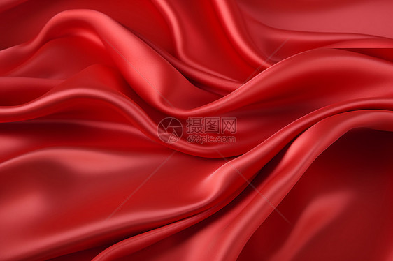 柔美的红色丝绸图片
