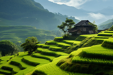 云海建筑山川云海背景