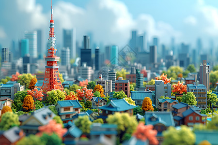 日本都市背景图片