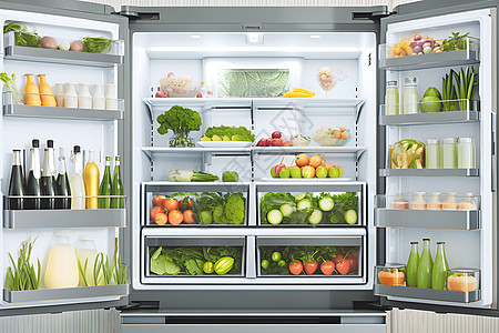 冷藏食品智能冰箱背景