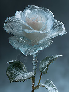 冻结的玫瑰花图片