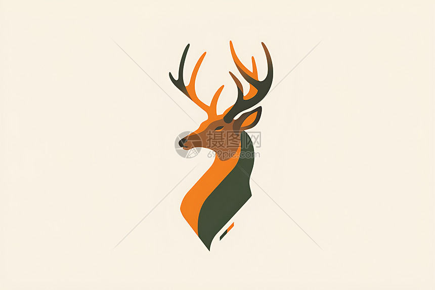 鹿头标志图片