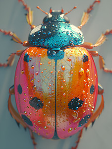 彩虹小甲虫背景图片