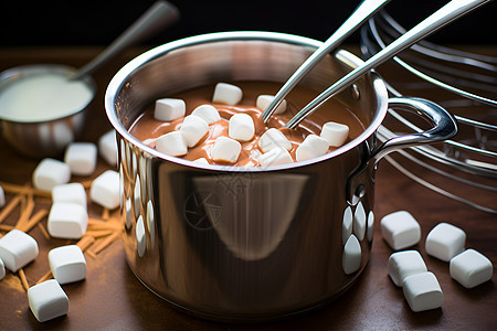 糖霜美式热巧克力背景图片