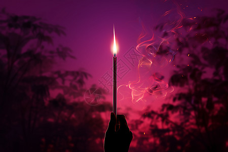 燃烧着的蜡烛背景图片