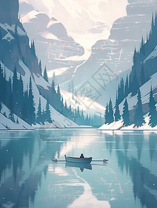 冬日寂静的河流图片