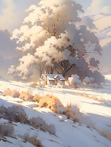 冬日的牧场图片
