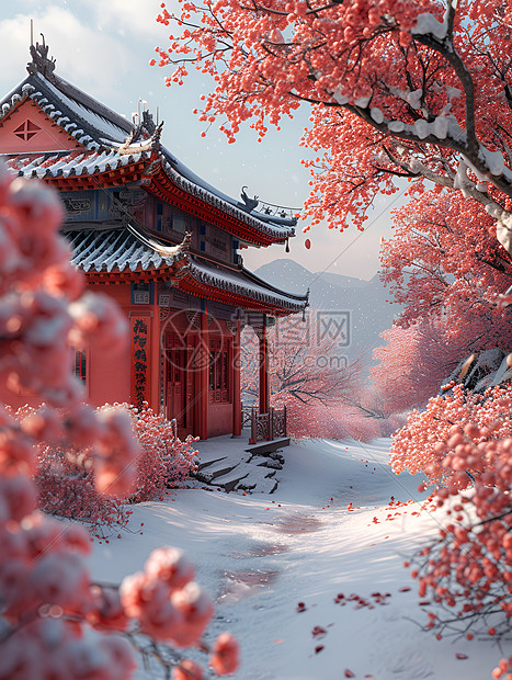 冬日梦幻雪景图片