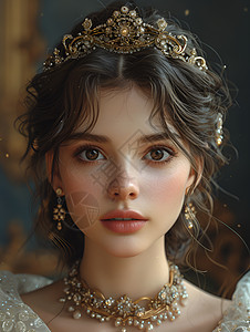 珍珠与皇冠背景图片