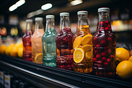 色彩斑斓的果汁背景图片