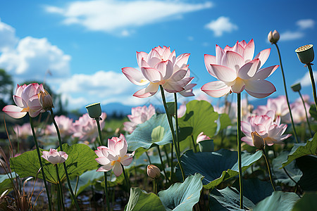 油菜花海盛夏莲花海背景