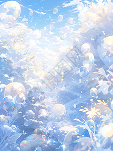 梦幻的冰雪世界背景图片