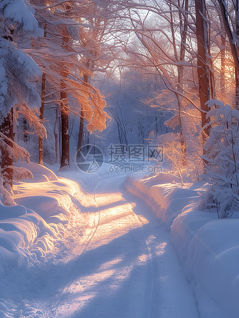 冬日奇幻雪景图片