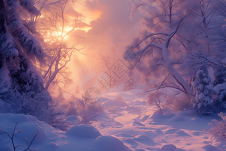 冬日幻景背景图片