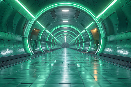 绿光隧道图片
