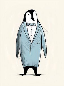 一只企鹅背景图片