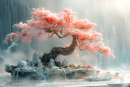 红叶碧桃红叶大树设计图片