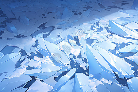 冬季的寒冷冰川背景图片