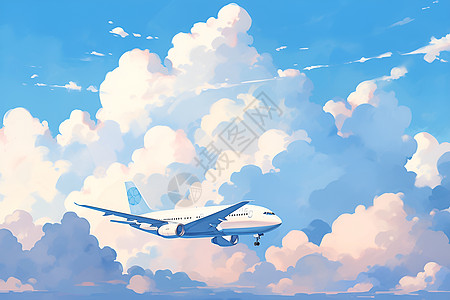 翱翔的飞机背景图片