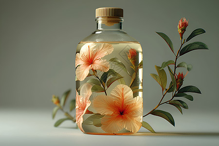 花瓶上的花与植物图片