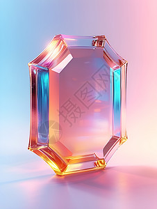 透明的水晶立方体背景图片