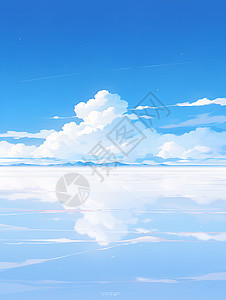 白云湖泊之美图片