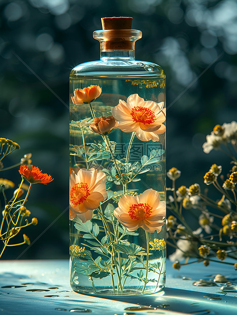 瓶中的花朵图片
