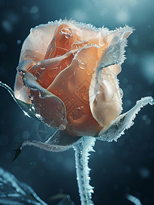 冰封中的玫瑰图片