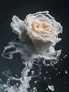 冰凝玫瑰图片