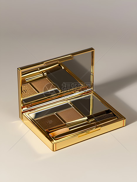 金色盒子的多功能化妆盘图片