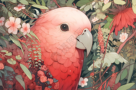 丛林的红鹦鹉图片