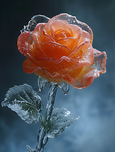 冰雕玫瑰冻结图片