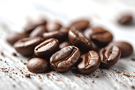 摆设的咖啡豆背景图片