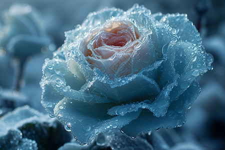 冰玫瑰的凝固图片