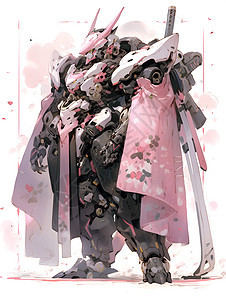 粉色的机械战士图片
