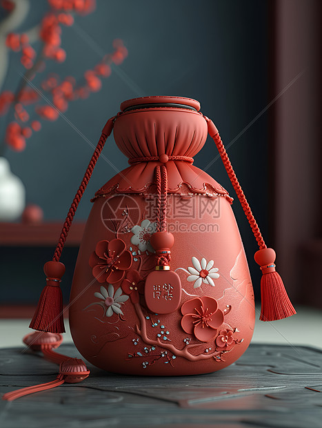 红色中国福袋的独特风格图片