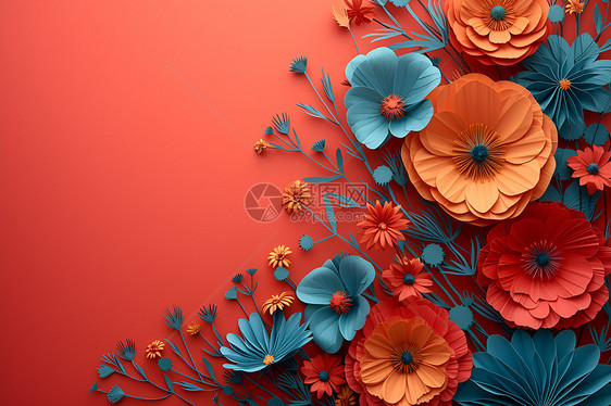 彩色的鲜花艺术图片