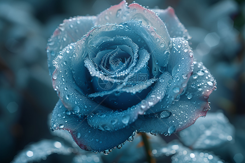 碎冰蓝玫瑰的魅力图片