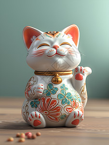 陶瓷招财猫图片
