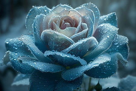 冰雕的玫瑰之美图片
