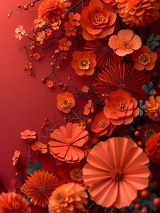 纸剪的花卉艺术品图片