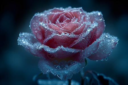 冰雕冰封的玫瑰图片