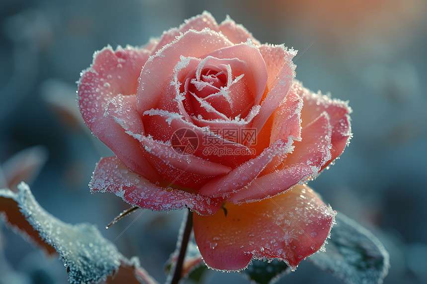 冰雕玫瑰的纯净.图片