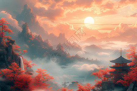 仙景彩云图片