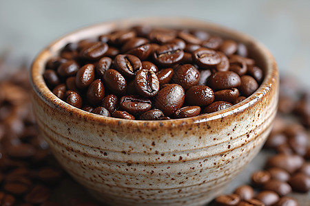 咖啡豆的细致呈现背景图片