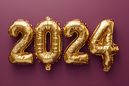 2024新年气球背景图片