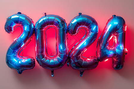 2024气球字背景图片